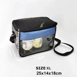 Portátil pequeno animal de estimação parrot transportadora pássaro viagem gaiola porquinho da índia saco hamster rato esquilo açúcar planador coelho para animais de pouco peso - Image 5