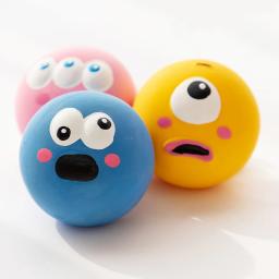 Pet Squeaky bola de borracha brinquedos para cães, mastigação brinquedos, limpeza, dente, cão, mastigar brinquedo, resistente à mordida, sirene, Pet fornecimentos - Image 1