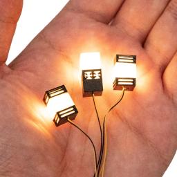 Miniatura LED Lawn Lamp Model, DIY Building, Sand Table, Cena do Jardim, Kits de Diorama de Luzes, 3V, 5Pcs - Image 4