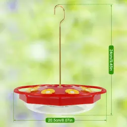 Pendurado Alimentador De Beija-flor, Formiga E Abelha Prova, Forma De Flor, Alimentador De Jardim Ao Ar Livre, 8 Alimentação - Image 3