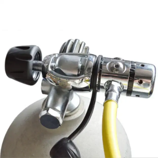 Regulador de Mergulho Snorkel com Adaptador de Respiração e Válvula Redutora de Pressão para Primeiro Estágio