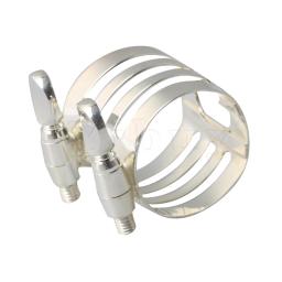 Yibuy-B-Flat prata placa bocal, ligadura para clarinete, acessórios para instrumentos de sopro, 29x25mm, 10 pcs - Image 3