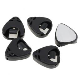 5 pçs palhetas de guitarra titular plástico stick-on palheta caso acessórios de guitarra elétrica para baixo ukulele - Image 4