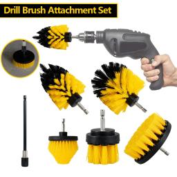 Conjunto de acessórios de escova multiuso, Kit de limpeza elétrica com conexão extensível, escova de nylon para banheira do banheiro, 6pcs - Image 1