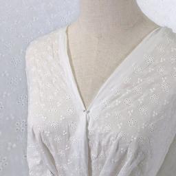 Bordado renda 100% algodão tecido solúvel em água oco pequena flor para costurar vestido roupas diy artesanato artesanal por meio quintal - Image 6