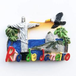 Brasil rio cenário 3d geladeira ímãs turismo lembrança geladeira magnética adesivo coleção artesanato presente - Image 3
