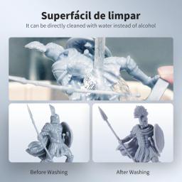 ANYCUBIC-Resina de lavagem de água para impressora 3D, UV, lavável, DLP, LCD, material de impressão, 405nm - Image 5