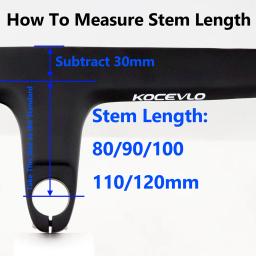 Kocevlo bicicleta de estrada haste completa fibra carbono integrado guiador para 28.6mm com espaçadores peças ciclismo acessórios - Image 3
