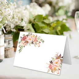 Cartões de Lugar Floral para Casamento, Cartões de configuração para mesa imprimíveis, Festa do chuveiro nupcial, 10pcs por pacote - Image 5