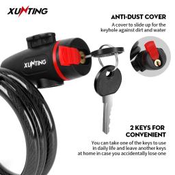 Xunting-anti-roubo senha de bloqueio para mountain bike, corrente portátil, acessórios de bicicleta, 2 chaves, venda quente - Image 2