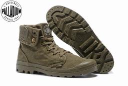 Original paládio pallabrouse verde tênis virar das mulheres dos homens workwear tornozelo botas de lona sapatos casuais sapatos caminhada Eur39-45 - Image 1