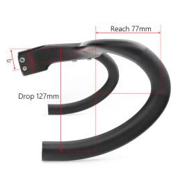 Kocevlo bicicleta de estrada haste completa fibra carbono integrado guiador para 28.6mm com espaçadores peças ciclismo acessórios - Image 4