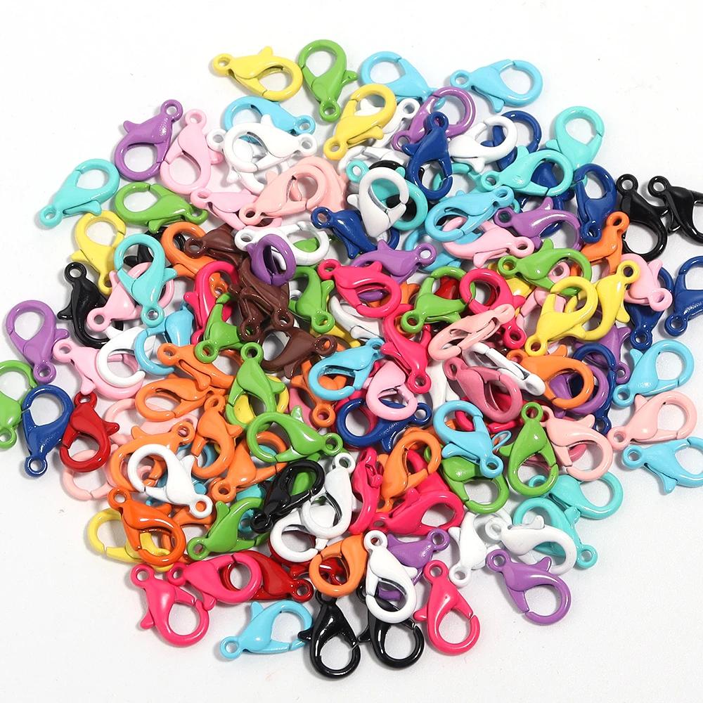 Liga colorida lagosta fecho ganchos, lacado Kleuren chapeado, garra fechos, DIY fazer jóias, atacado, 30pcs por lote - Image 1