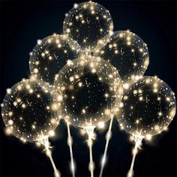 Transparente LED Incandescência Balões Onda, Luz Cordas Balões, Aniversário e Fontes Do Partido Do Casamento, Baby Wel Decorações - Image 2