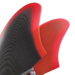 UPSURF-Barbatanas gêmeas de fibra de vidro para Surf, quilha aletas gêmeas, vermelho claro e preto, Funboard e Shortboard - Image 1