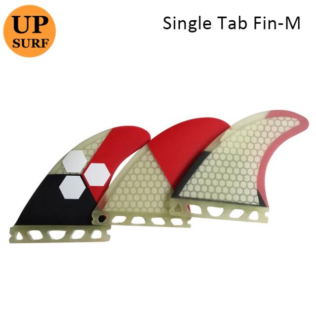 Barbatanas de Surf Favo de G5 Vermelho - Set com 3 Peças para Pranchas de Surf e Paddle Surf