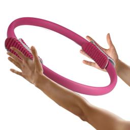 Anel de yoga alça dupla pilates anel portátil fitness corpo anel feminino menina treino exercício círculo resistência elasticidade círculos - Image 3