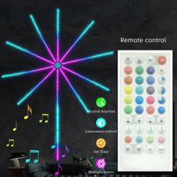 Fogos de artifício LED Strip Light, Música Control, Sinfonia, RGB, Sonho, Meteor Lamp, Kit completo, Casamento, Natal - Image 3
