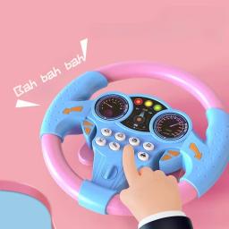 Infantil brilhante simulação volante brinquedos brinquedo das crianças educação precoce copilotos carrinho de volante brinquedos vocais - Image 4