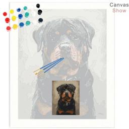 Pintura a óleo por números Kits para decoração de casa, quadro, pintura, sem moldura, desenho animal, cão, personalizado, lona, DIY - Image 2