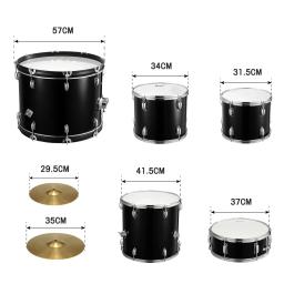 Kits de Bateria Elétrica para Adultos, Instrumentos de Percussão, 9 Ply, Poplar Madeira Conchas Material, Kits de Bateria para Iniciantes, 5 PCs - Image 2