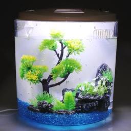 Sunsun-Mini Aquário com Filtro De Água, Bomba De Ar Silenciosa, LED Ecologia, USB portátil, Nano Desktop Aquarium, Betta Fish, Goldfish, 5L - Image 2