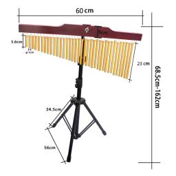 Wind Chime with Stick, instrumento de percussão com bastão, moldura de madeira, mesa dourada, crianças e adultos, 36 tons - Image 4