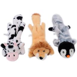 Venda quente bonito brinquedos de pelúcia guinchar animal de estimação lobo coelho animal de estimação brinquedo de pelúcia cão mastigar assobiando estridente envolvido esquilo cão brinquedos - Image 3