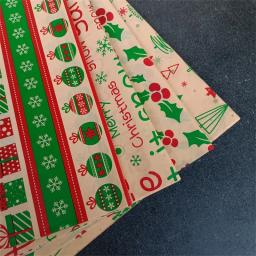 Papel de tecido Kraft impresso, Papel de embrulho multicolorido, adequado para embrulhar presentes, Fontes de festa de aniversário e Natal, 50x35cm, 20pcs - Image 3