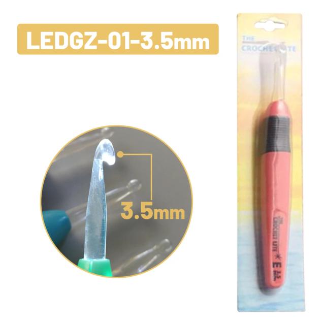 Agulhas de Tricô com Luz LED para DIY - Fios Luminosos em Tamanhos de 2 a 6,5 mm - Acessórios de Artesanato e Costura 1 unidade