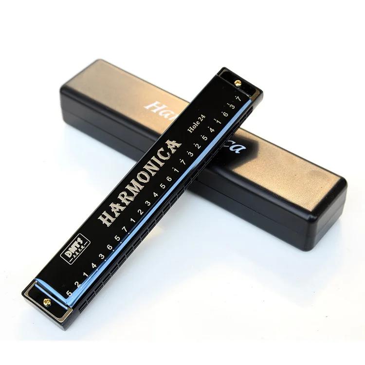 Gaita profissional para crianças e adultos, 1 parte, boca de metal, para iniciantes, brinquedos musicais, 24 buracos - Image 1