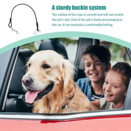 Extensor De Trela À Prova De Mastigação Para Animais De Estimação, Corda De Aço Forte, Restrição Para Cachorro, Cinto De Segurança Do Veículo, Heavy Duty - Image 3
