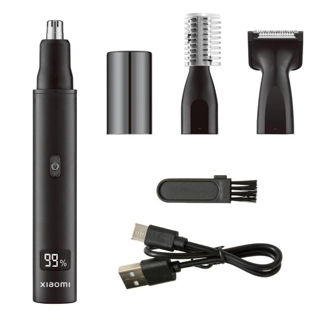 2025 NOVO! Xiaomi 3 em 1 elétrica nariz orelha aparador de pêlos para homens indolor recarregável costeletas sobrancelhas barba máquina de cortar cabelo barbeador