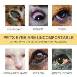 Colírio calmante para animais estimação, gotas transparentes para cães e gatos, 20ml, solução para cuidados com os olhos, e - Image 4