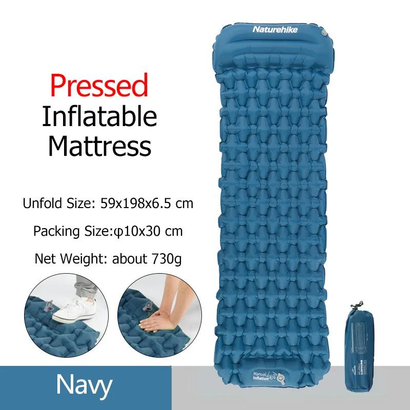 Naturehike-colchão inflável para camping ao ar livre, modelo fc12, 40d bomba de pressão, camping mat, ultraleve, caminhadas, almofada de dormir, cama ar com travesseiro - Image 1