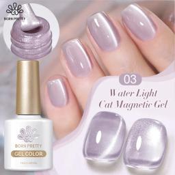 Nascido bonito 10ml luz de água gato gel magnético unha polonês vernis semi permanente embeber fora cristal gel polonês para unhas manicure - Image 1