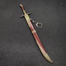 Íris Espada Modelo Samurai, Modelos de Armas Periféricas, Artesanato Ornamento, Caça Selvagem, Filme Medieval, Chaveiros, 22cm - Image 5