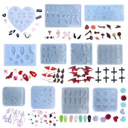Molde De Resina Epóxi Acessórios Festival Quicksand Shaker Filler Halloween Diabo Acessórios Resina Enchimento Silicone Mold Para DIY - Image 6