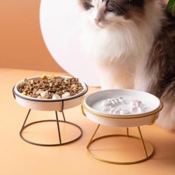 Cerâmica levantada Pet Bowl, Comida e água deleites para gatos e cães, Alimentação ao ar livre Suprimentos, Beber acessórios, Doggie Cat Stand Bowl - Image 1