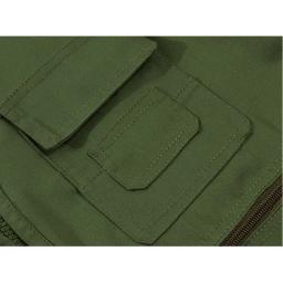 Multi Bolso Grupo Trabalho Vest masculino, Outdoor Tactical Caminhadas Coletes de pesca, Fotografia Diretor mangas Zipper Jacket - Image 5