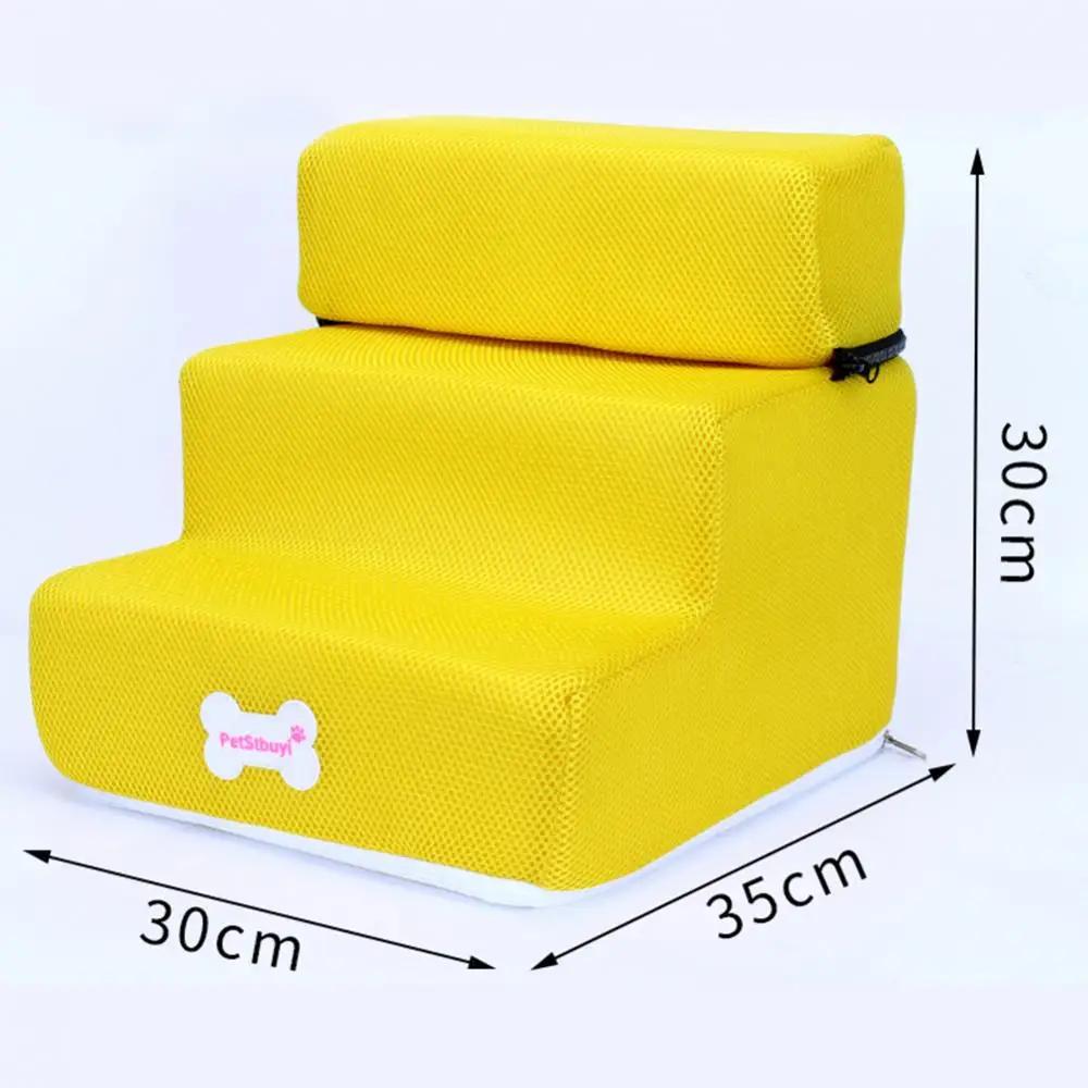 Rampa antiderrapante destacável Escadas para cães pequenos e gatos, Pet Supplies, Escada de Escalada Removível, 3 Passos, Escadas de Brinquedo, 1Pc - Image 1