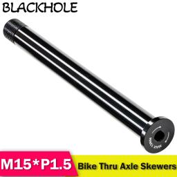 M15 * p1.5 mtb através do eixo espetos mountain bike garfo 15mm através do eixo de liberação rápida porca suspensão completa garfo através do eixo espetos - Image 4