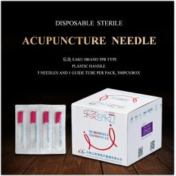 Eaku 500 pçs 5pb plástico lidar com acupuntura agulha eacu micro agulha beleza massagem rosto agulha - Image 1