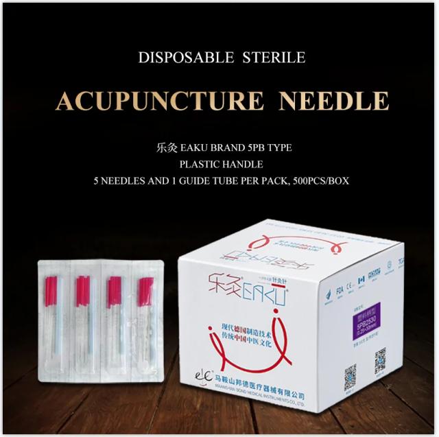 Eaku 500 Peças de Agulhas de Plástico para Acupuntura e Massagem Facial com Micro Agulhas