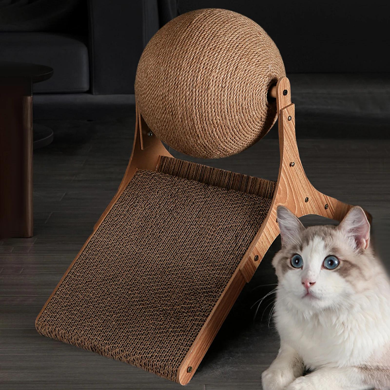 Brinquedo resistente ao desgaste Cat Scratcher Brinquedo interativo do animal de estimação Proteção de móveis Coçar bola Grind Claw Playing Gatos de interior - Image 1