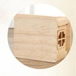 Hamster Casa De Madeira Com Janela Removível Top Fine Workmanship Esconderijo Casa Playpen Pequeno Pet Supplies Acessórios - Image 5