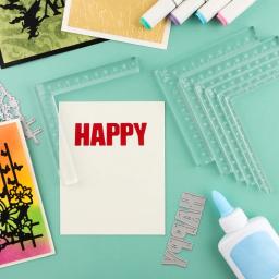 7 pçs ferramentas de posicionamento criativo cantos do cartão ajudantes artesanato de papel suprimentos scrapbooking ferramentas para artesanato cartão fazendo scrapbooking - Image 4