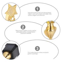 Plástico Prêmio Troféu para Competição Sports Game, Golden Plating Vencedor, Prêmio Toy School, recompensando a oferta - Image 3