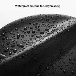 Tampão de natação profissional de silicone para homens e mulheres, proteção capilar, tampa de banho antiderrapante, borracha elástica alta, chapéu de piscina durável - Image 3