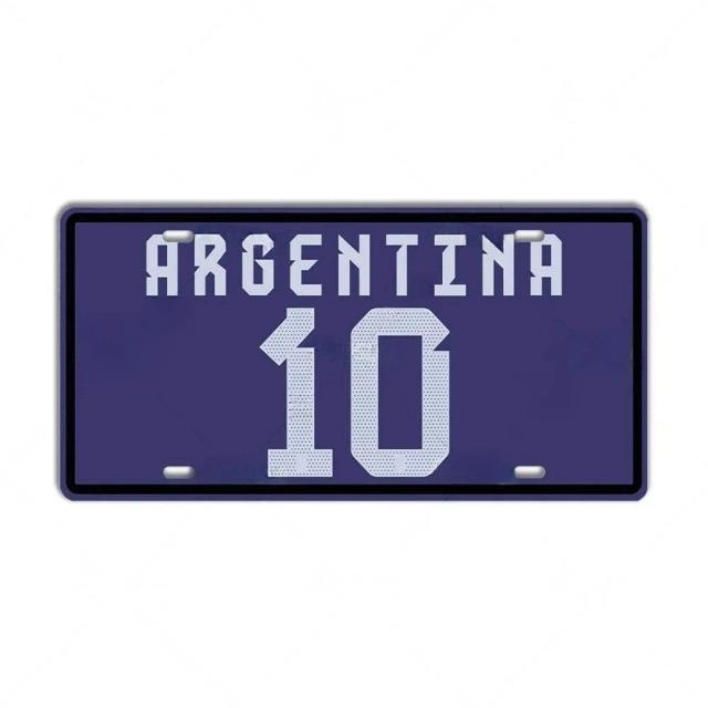 Placa Decorativa de Alumínio Vintage - Estilo Europeu - 30x15cm